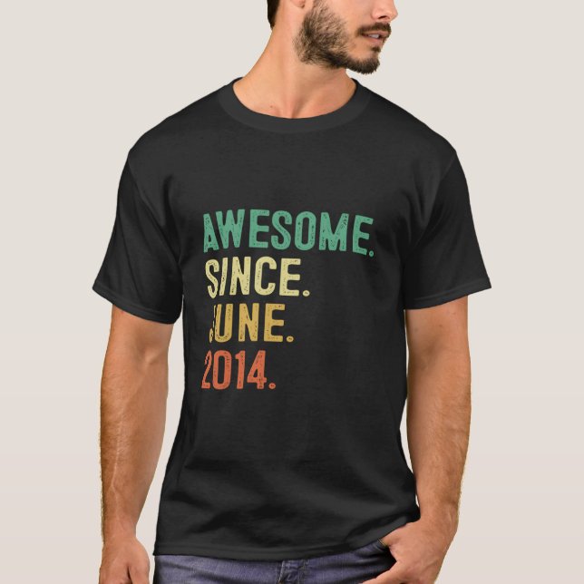 Awesome Since June 2014 9Th 9 T-Shirt (Vorderseite)