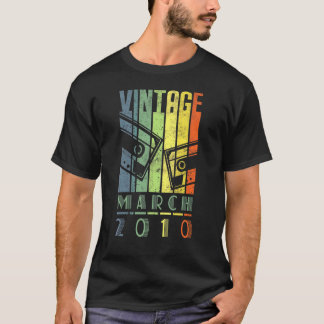 Awesome Since March 2010 12 Years Old 12th Birthda T-Shirt