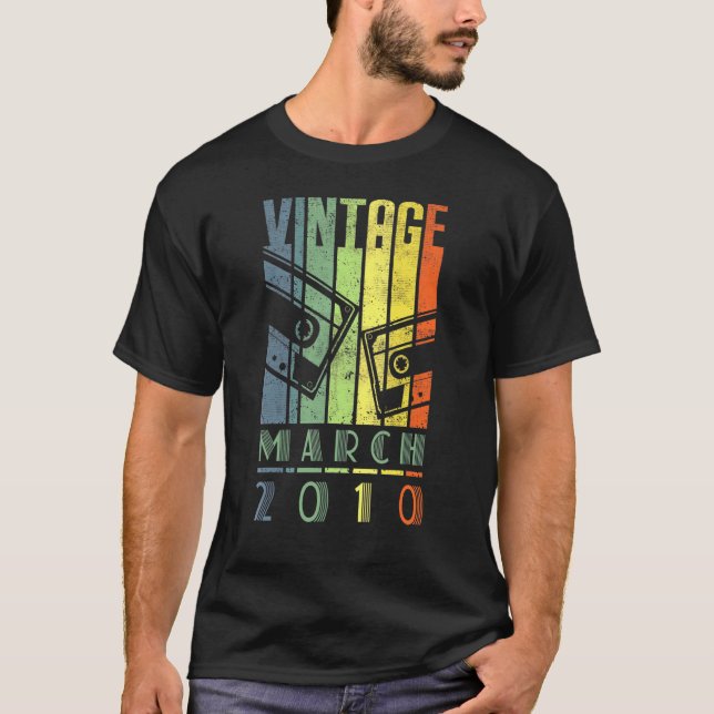 Awesome Since March 2010 12 Years Old 12th Birthda T-Shirt (Vorderseite)