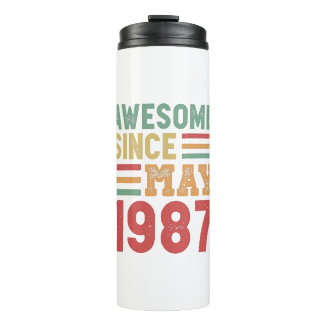 Awesome Since May 1987 40th Birthday Gift Thermosbecher (Vorderseite)
