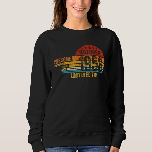 Awesome Since October 1958 Legend Since October 19 Sweatshirt (Vorderseite)