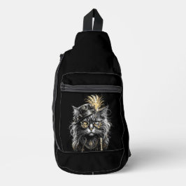 Awesome Steampunk Cat  Crossbody Bag