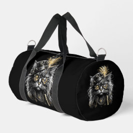 Awesome Steampunk Cat  Duffle Bag