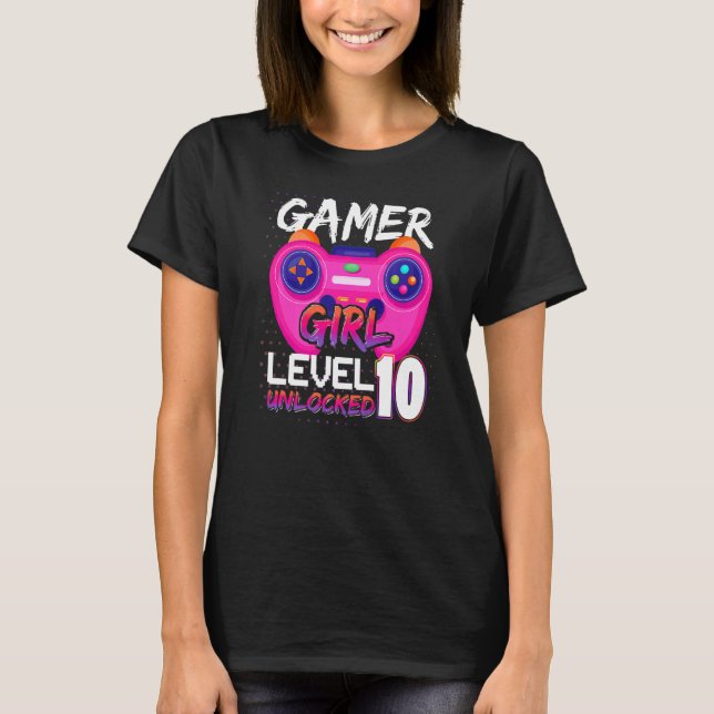 Awesome Video Games Controller Level 10 Unlocked G T-Shirt (Vorderseite)
