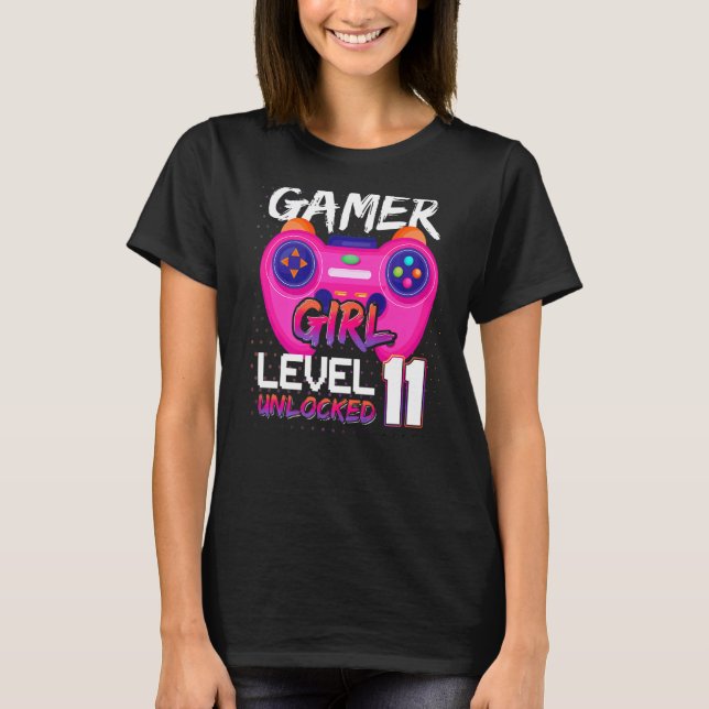 Awesome Video Games Controller Level 11 Unlocked G T-Shirt (Vorderseite)