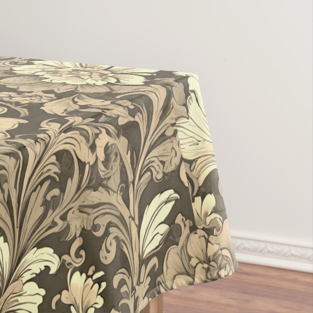 Awesome Vintage Sepia Floral Pattern  Tischdecke (Beispiel)