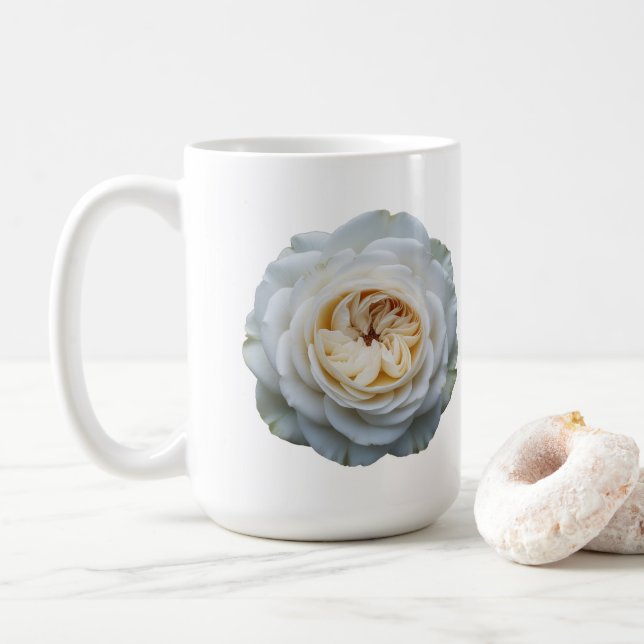 Awesome White Rose White Classic Mug Kaffeetasse (Mit Donut)