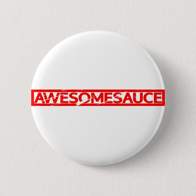 Awesomesauce-Briefmarke Button (Vorderseite)