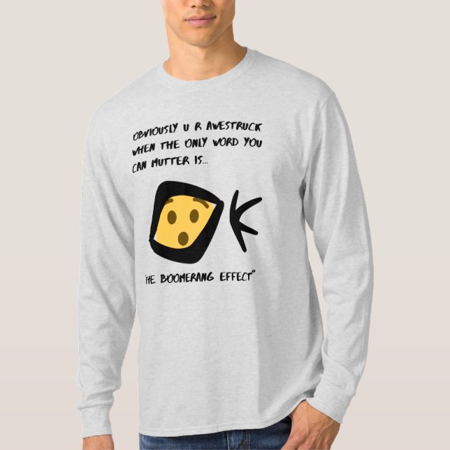 'Awestruck' Basic Long Sleeve Boomerangang T-Shirt (Vorderseite)