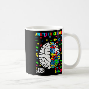 Awetistischer Genius Autismus Gehirn Puzzle Bewuss Kaffeetasse