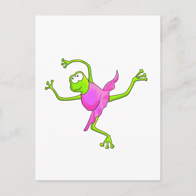 Awkward Ballet Frosch Postkarte (Vorderseite)