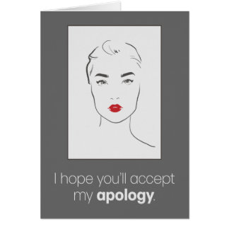 Awkward "Beautiful and Smart Apology Card"