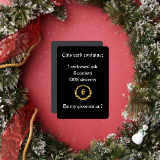 "Awkward Frag, Royal Style" Trauzeuge Vorschlagska Folieneinladung