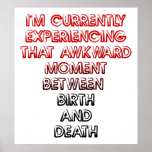 Awkward Moment Funny Poster (Vorne)