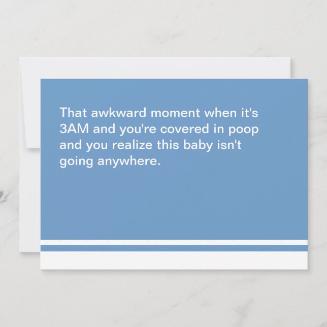 Awkward Moment Neue Babykarte - Junge Einladung (Vorderseite)