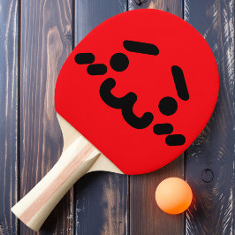 Awkward Niedlich Face Red Ping Pong Paddle Tischtennis Schläger