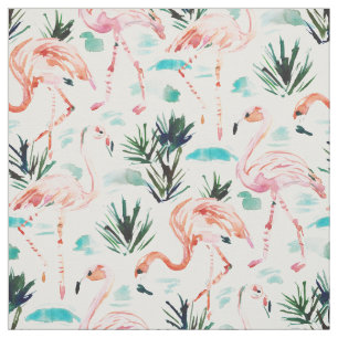 AWKWARRRD Aquarell-Rosa-Flamingos Stoff