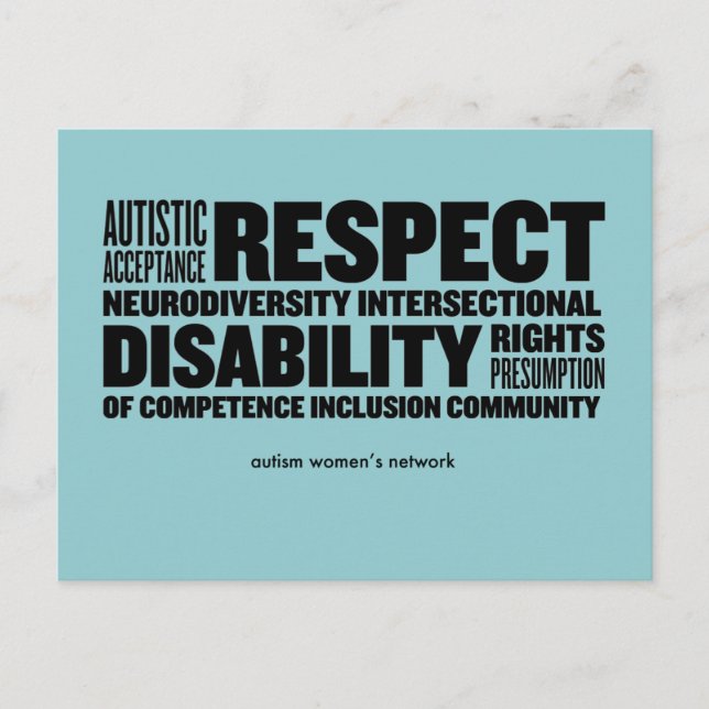 AWN Word Cloud Postcard Postkarte (Vorderseite)