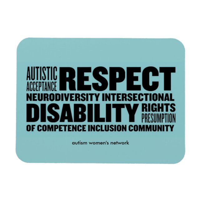 AWN Wort Cloud Flexi-Magnet Magnet (Horizontal)