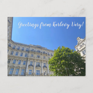 aWorld2Celebrate: Grüße von Karlovy Vary! Postkarte