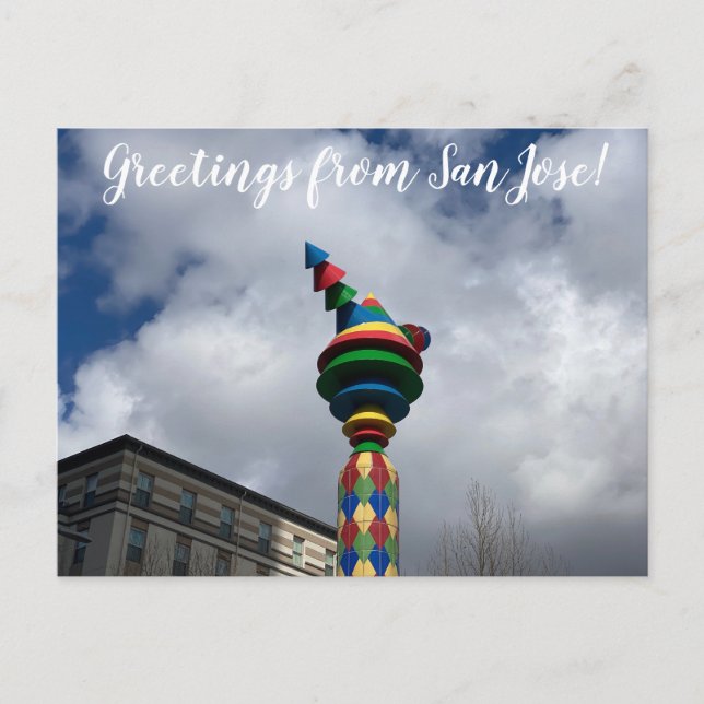 aWorld2Celebrate: Grüße von San Jose! Postkarte (Vorderseite)