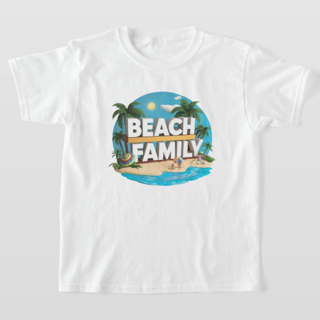 Awsome Colos Beach Family Kids T-Shirt (Ablage )