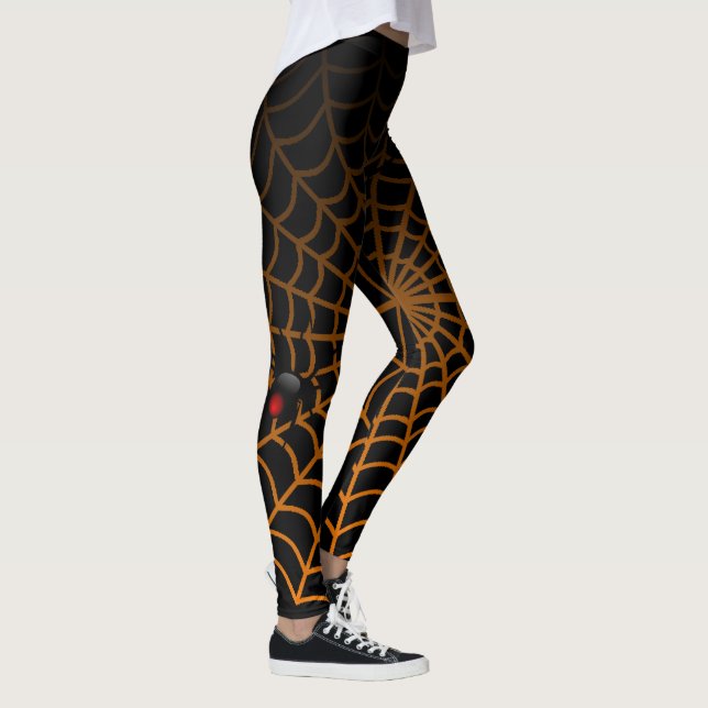 Awsome Spider and Web Fun Halloween Design Leggings (Rechts)