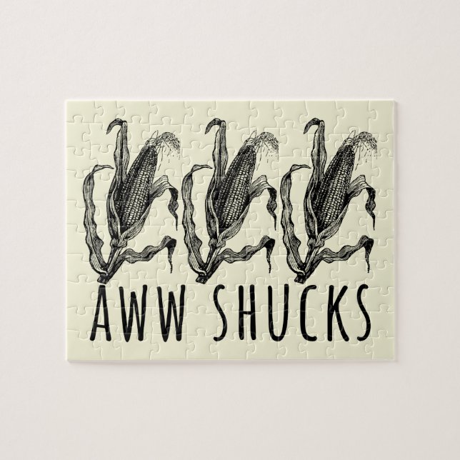 Aww Shucks Corn Husk Funny Farm (Horizontal)