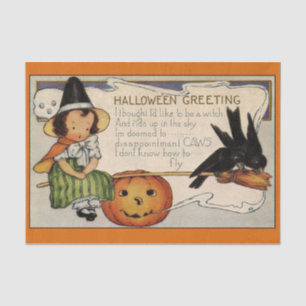 Awww! Niedliche Halloween Hexe! Seidenpapier