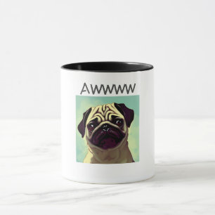 Awww niedlicher und wertvoller Mops niedlicher Spa Tasse