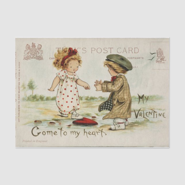 AWWW!! Sehr Niedlich Valentinstag Kinder Seidenpapier (Vorderseite)