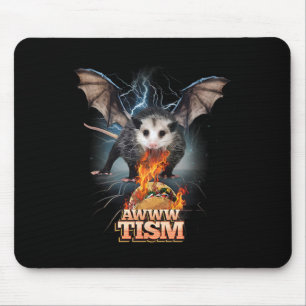 Awww Tism Lustiger Opossum T Spuckt Feuer Opossum Mousepad