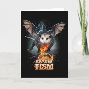 Awww Tismus Lustiger Opossum T Spuckt Feuer Opossu Karte