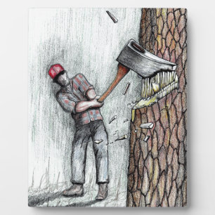 Ax Man no chainsaw Fotoplatte