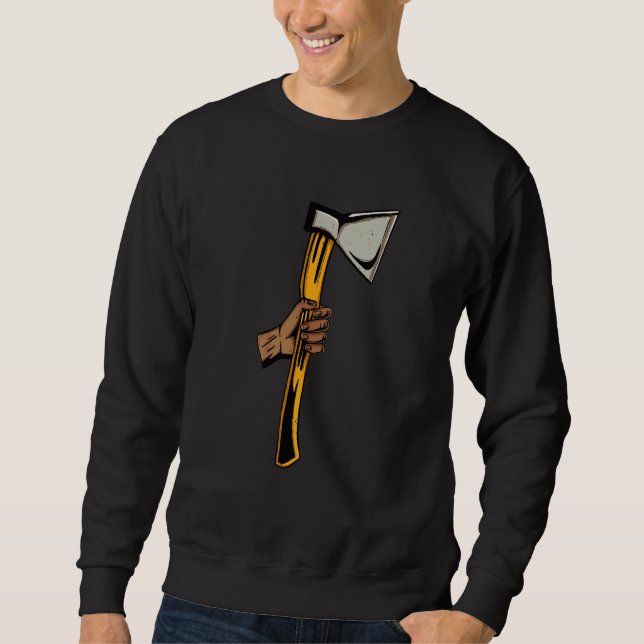 Ax Thrower Target Hatchet Lumberjack Hand Ax Th Sweatshirt (Vorderseite)