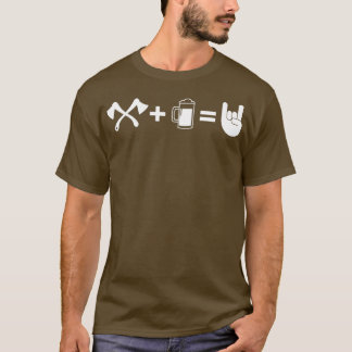 Ax Throwing Ax Beer Rock'n'Roll Fun Hatchet Toss T-Shirt