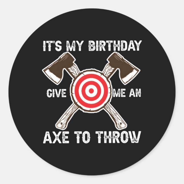 Ax Throwing Ax Thrower Runder Aufkleber (Vorderseite)
