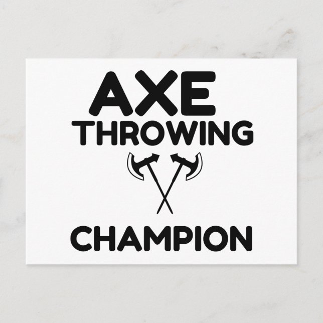 AX THROWING CHAMPION POSTKARTE (Vorderseite)