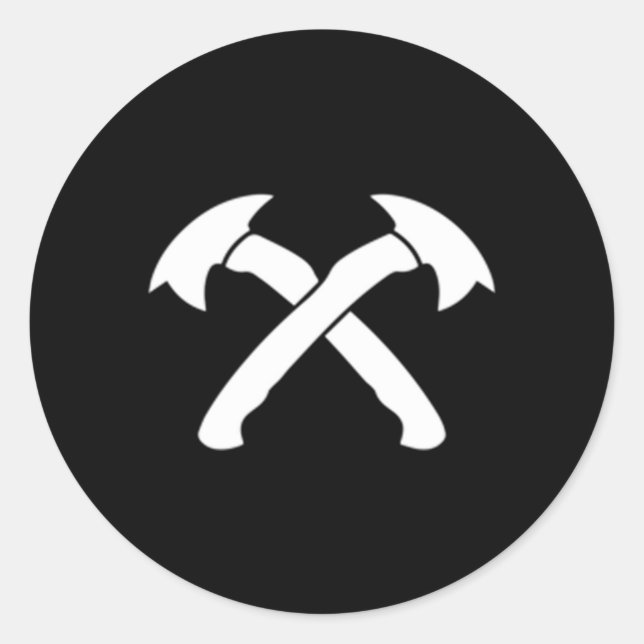 Ax Throwing Crossed Chets for Thrower Runder Aufkleber (Vorderseite)
