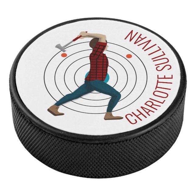 Ax Throwing Eishockey Puck (3/4)