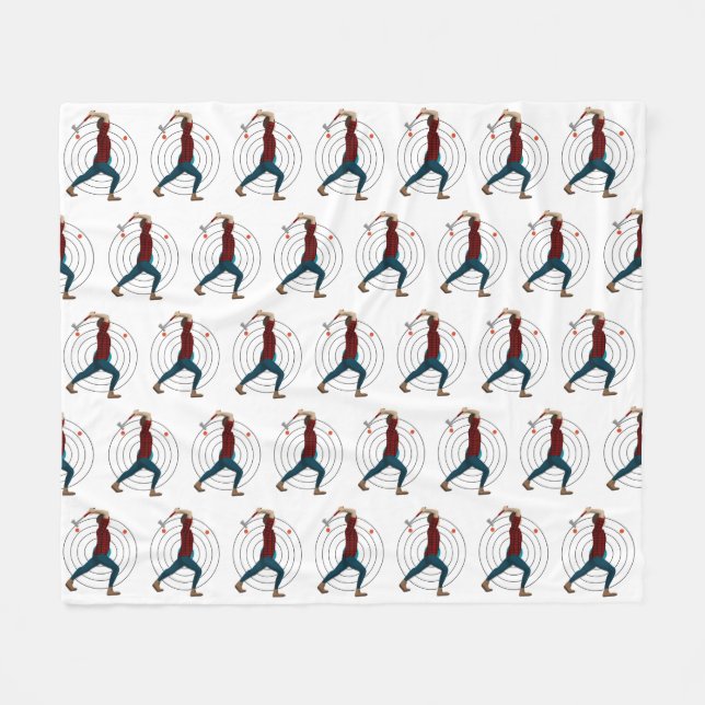 Ax Throwing Fleecedecke (Vorderseite (Horizontal))