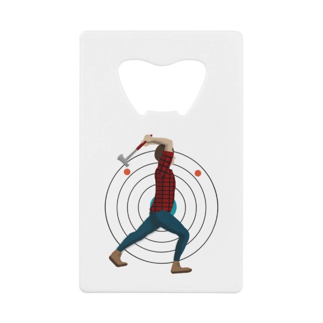 Ax Throwing Geldbeutel Flaschenöffner (Vorderseite)