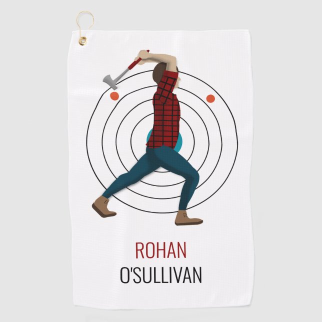 Ax Throwing Golfhandtuch (Vorderseite)
