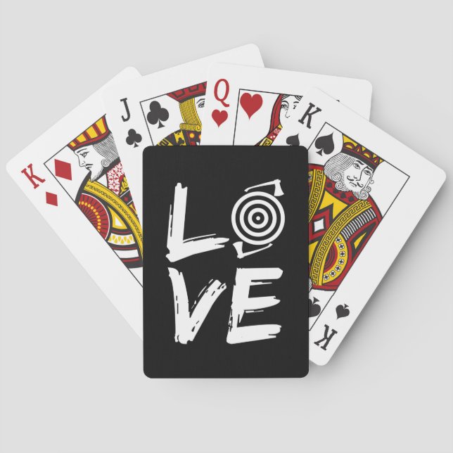 Ax Throwing Liebe Axes Tomahawk Bullseye Hatchet Spielkarten (Rückseite)