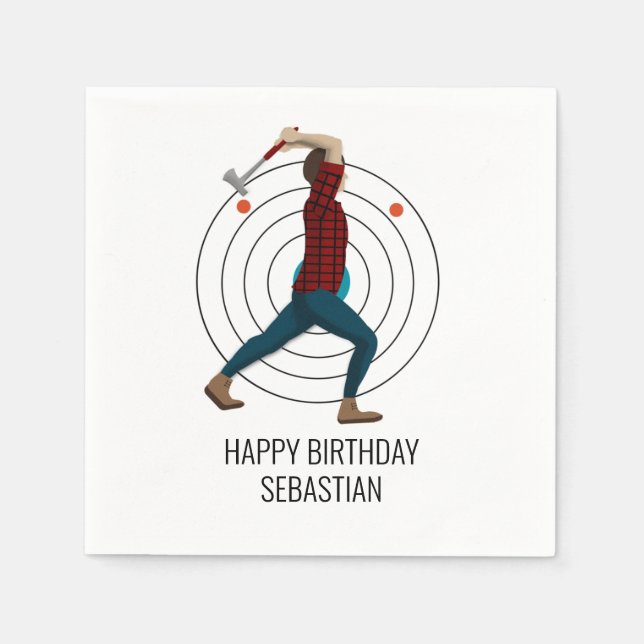 Ax Throwing Serviette (Vorderseite)