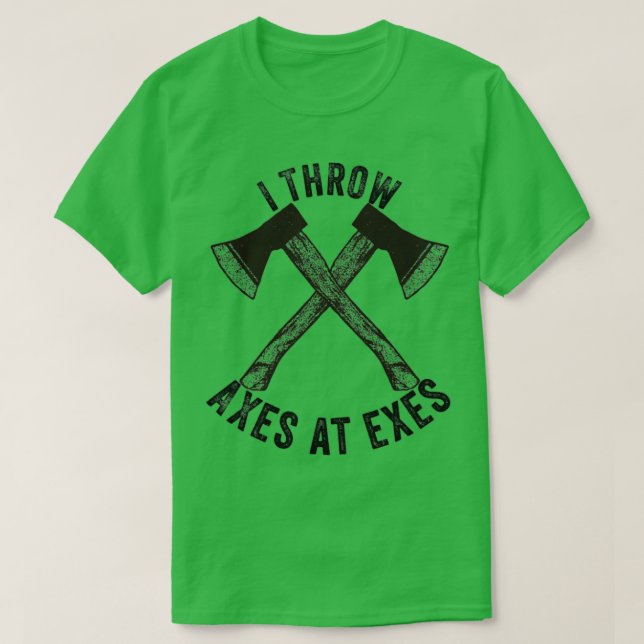 Ax werfen Tomahawk doppelte ax Geschenk 20 T-Shirt (Design vorne)