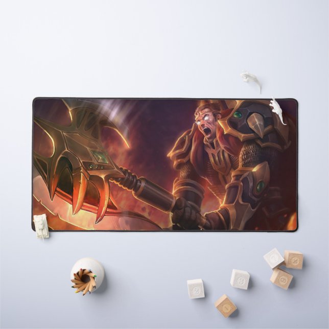 Ax Wielder Gaming Desk Mat | Weapon Master Design Schreibtischunterlage (Kindertisch)