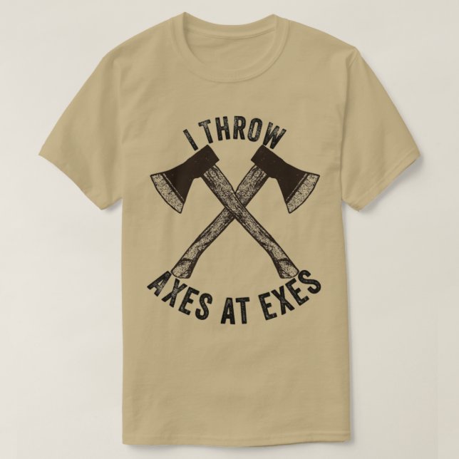 Ax wirft Tomahawk-Doppelaxt-Geschenk 9 T-Shirt (Design vorne)