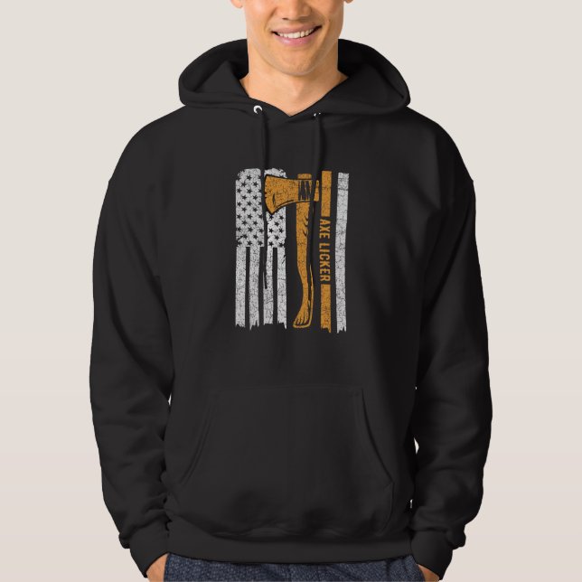 Axe Licker Quote for an Axe throwing champion Hoodie (Vorderseite)