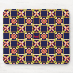 AXEL ~ Fluor Abstraktes Muster ~ Personalisiert Mousepad